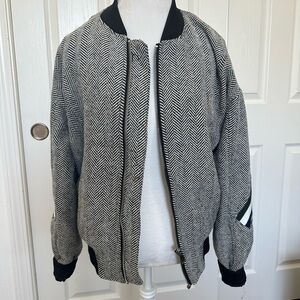 Eleven Paris Black and White Herringbone Jacket